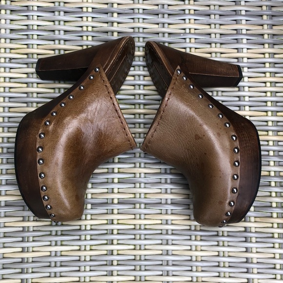 Vintage Prada Wooden Clogs 37 Mules Sandals 7 Y2K - Picture 4 of 16